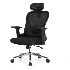 SILLA SEMI-EJECUTIVA MALLA NEGRA