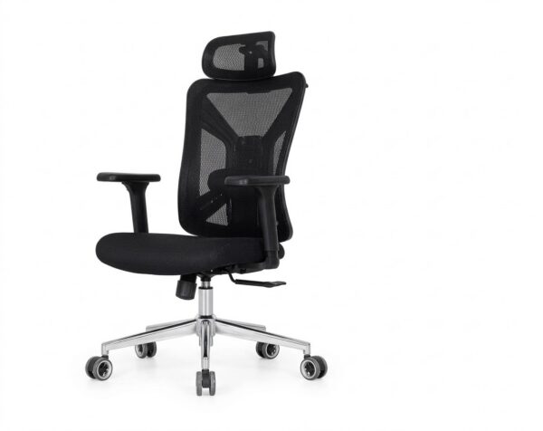 SILLA SEMI-EJECUTIVA MALLA NEGRA